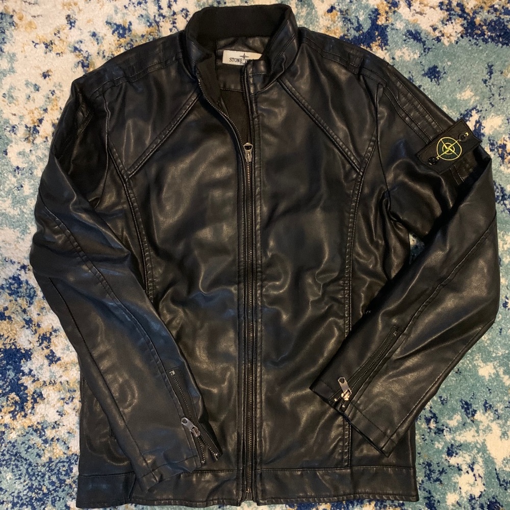 Stone Island Italian Leather Men’s Jacket